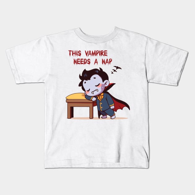 This vampire needs a nap Kids T-Shirt by Trendsdk